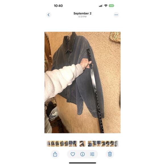 90s Vtg Carhartt C02 Blanket Lined Chore Coat Duck Canvas Workwear USA No Sz Tag - Picture 13 of 16